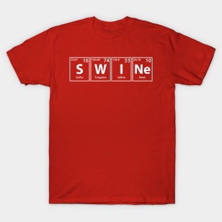 Swine (S-W-I-Ne) Periodic Elements Spelling T-Shirt